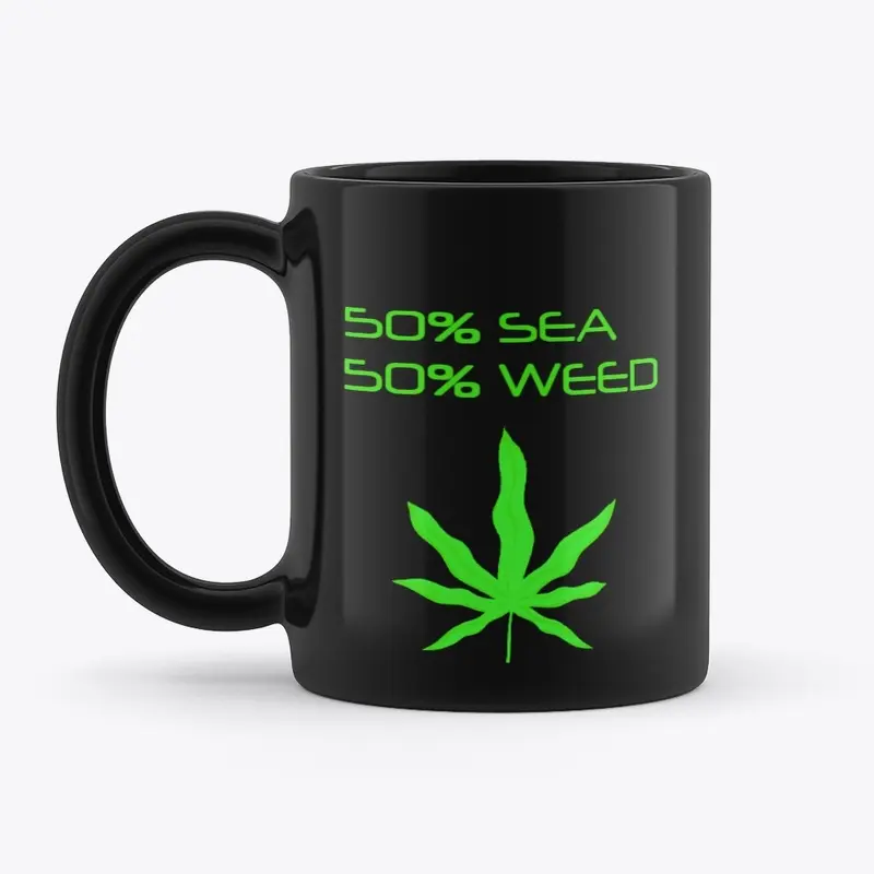 50% Sea 50% Weed Coffee Mug